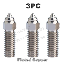 High-Speed Brass Plated Copper & Hardened Steel 3D Printer Nozzles - 0.4mm (3PC Plated Copper)