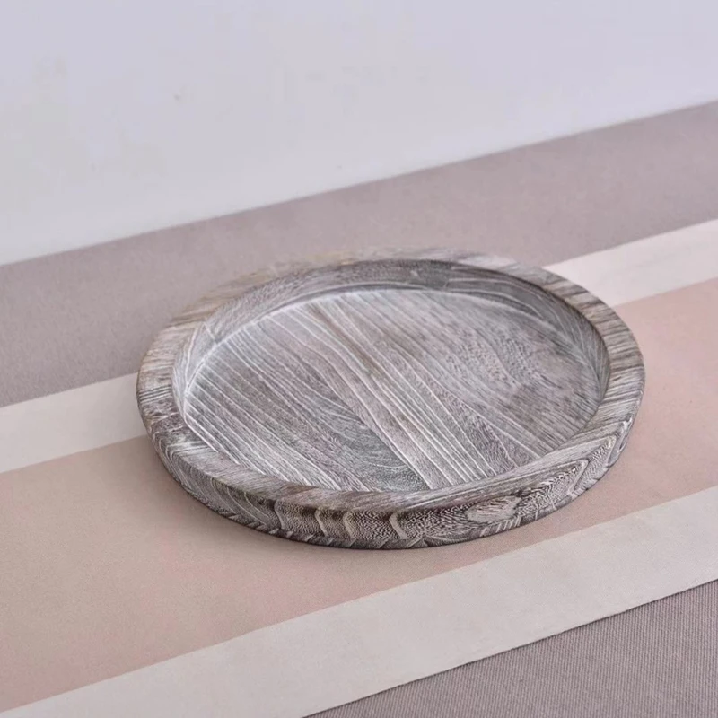 New Wooden Tray Fruit Storage Tray Candle Holder Multifunctional Tray Candle Holder Tray Kitchen Countertops Home Decoration 3