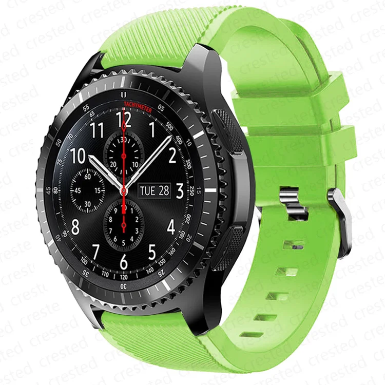 Silicone Sports Watch Band, 20mm/22mm Adjustable Strap Bracelet