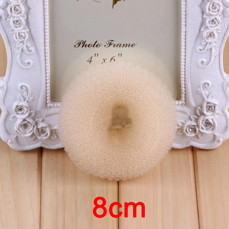 1~10PCS 3Colors Fashion Elegant Hair Bun Donut Foam Sponge Easy Big Ring Hair Styling Tools Hairstyle Hair Accessories For 6
