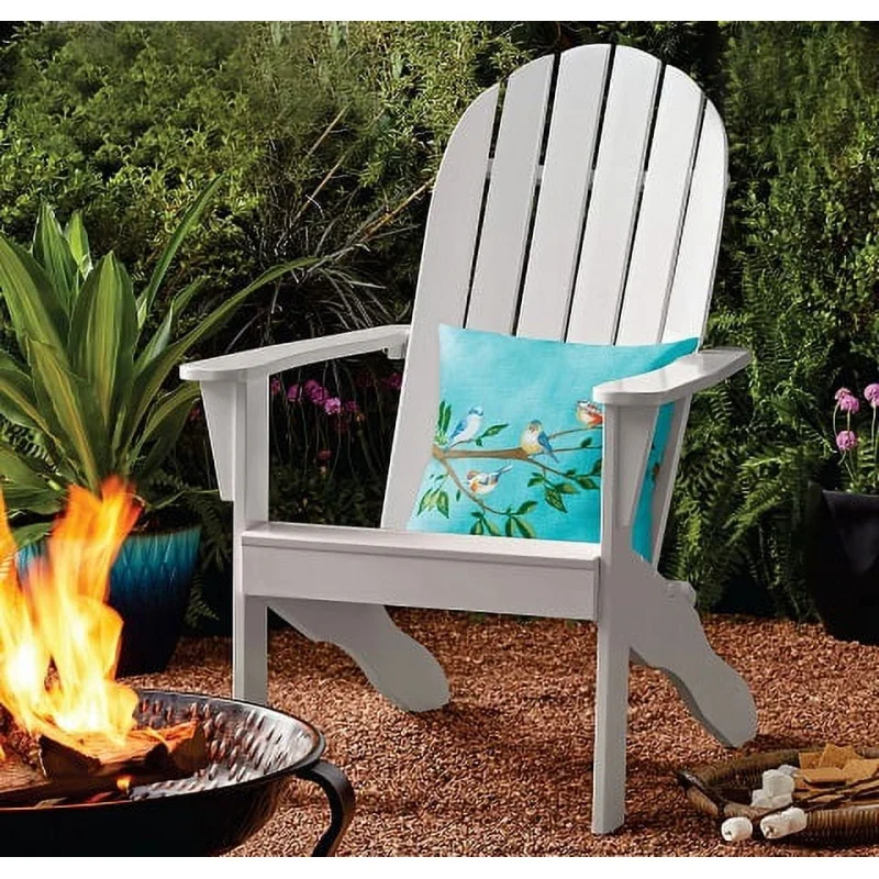 

Mainstays Wood Outdoor Adirondack Chair, White Color