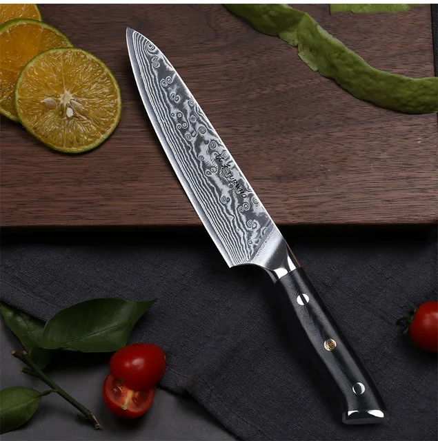 The Best Damascus Cook's Knife TURWHO/拓禾 8 Inches Chef Knife