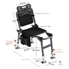 Portable Fishing Folding Portable Multi-Functional Lamp Lightweight Aluminum Alloy Table Seat Multi-Terrain Wild Fishing Chair 5
