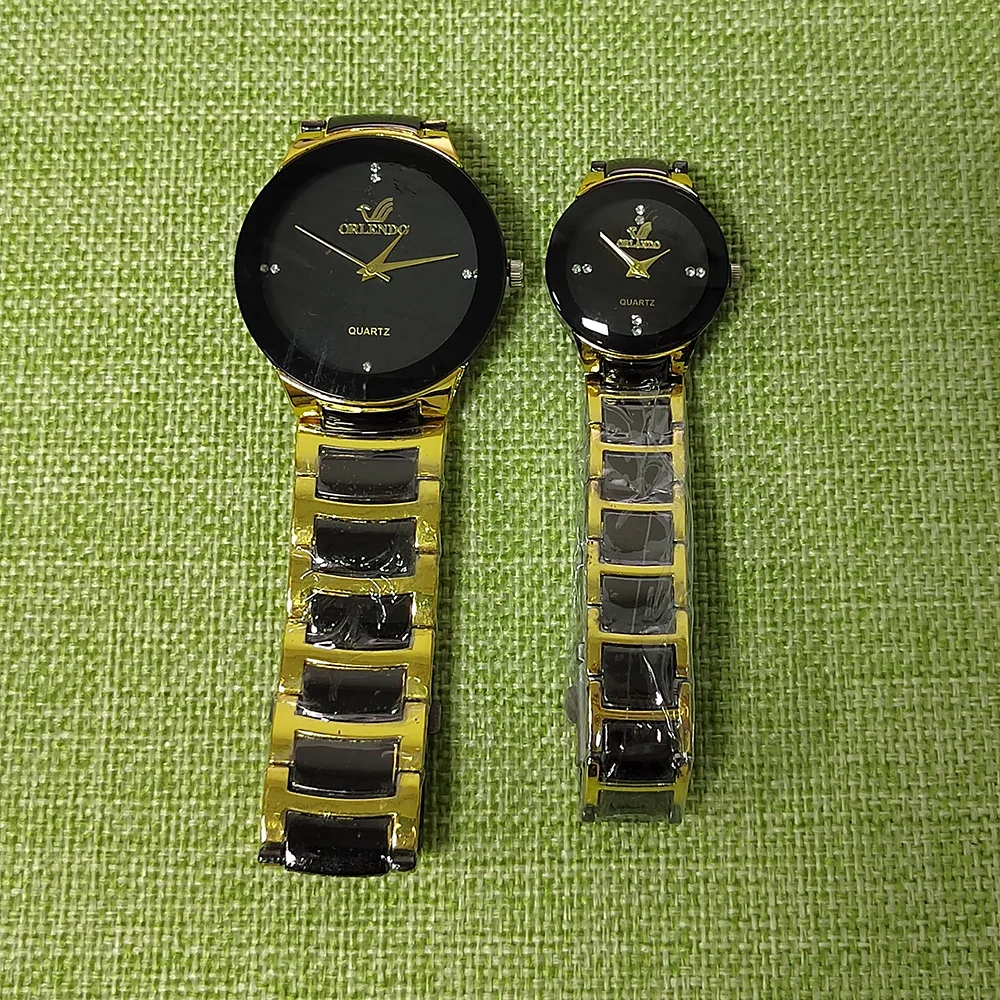 Elegant Women's Quartz Watch Gold Black Stainless Steel Band Small Dial Woman Wristwatch Round Minimalist Clock Watch for Ladies