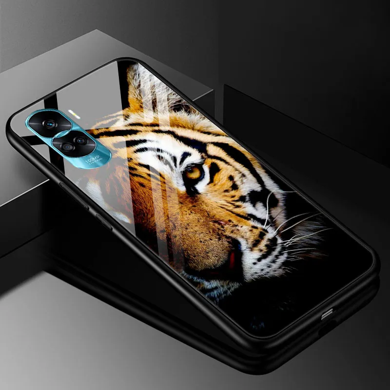 Luxury Tempered Glass Phone Case with Bumper - Cute Design