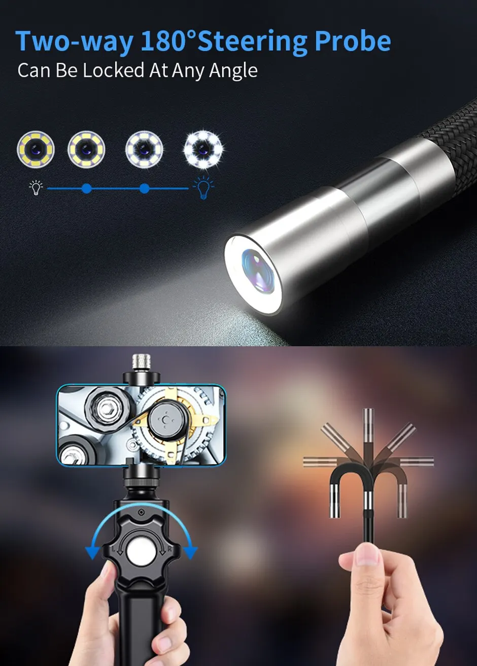 Sc1a70c3701204b529a9a7a450d897b807 Two-Way Articulating Borescope Industrial Endoscope with 8.5mm Articulating Camera Head for Automotive Aircraft Mechanics Mallzona