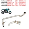 For Honda GROM125 MSX125 SF GROM 125 2021 2022 2023 50.8mm Motorcycle Exhaust Escape Systems Moto Modified Front Mid Link Pipe