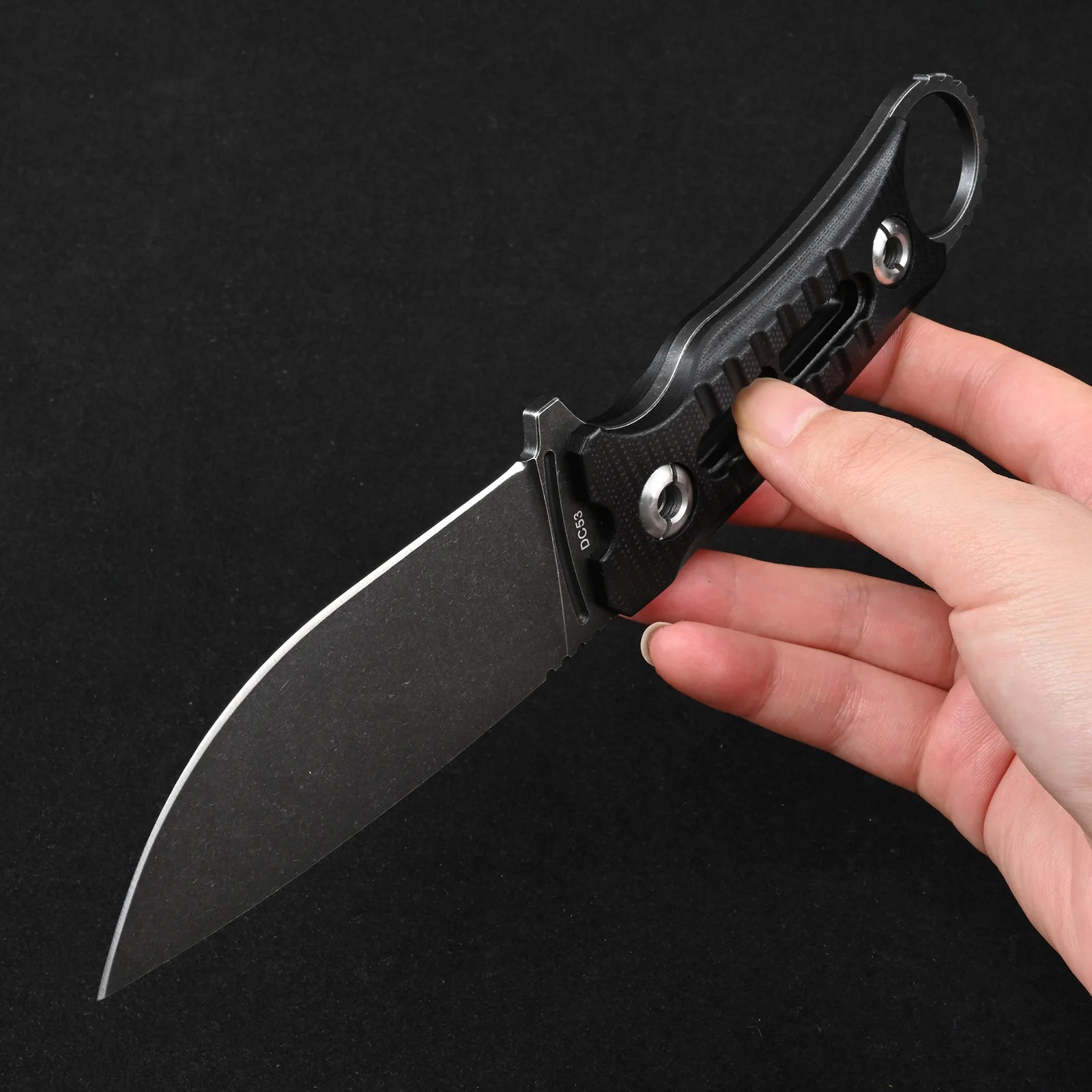 DC53 Steel Camping Tactical Survival Knife Hunting Utility Fixed Blade Knives Outdoors EDC Tool G10 Handle 4