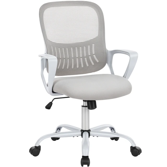 JHK Ergonomic Mesh Backrest Office Desk Chair Adjustable Height Computer Rolling Work Swivel Gaming Chairs With Wheels For Home