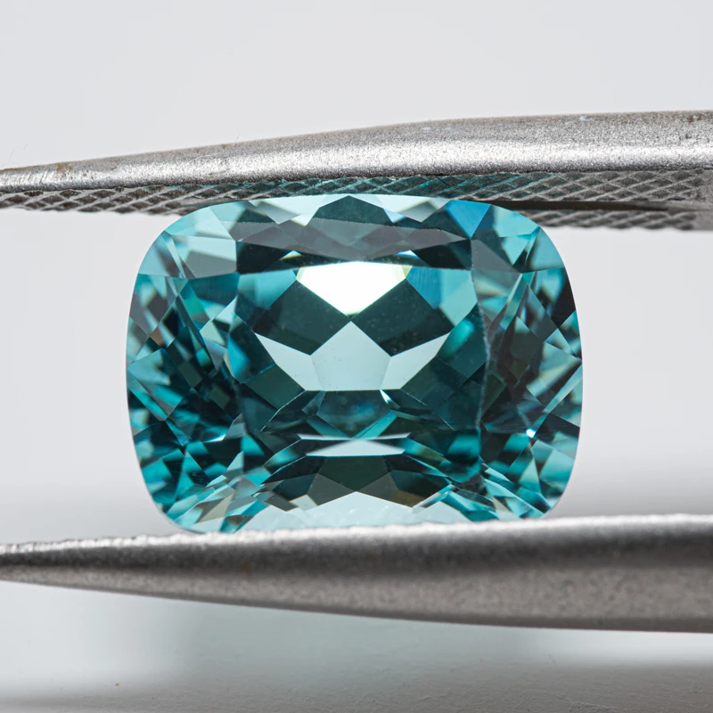 Lab Grown Paraiba Cushion Cut Charms Gemstones Extremely Shiny Quality DIY Ring Necklace Earrings Main Materials AGL Certificate