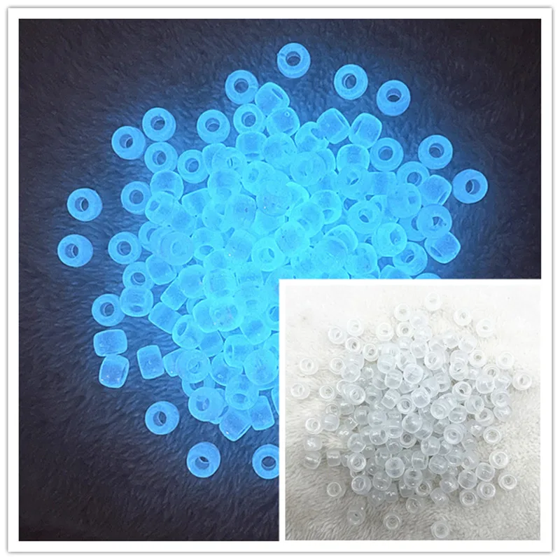 8x6mm Strong Luminous Spacer Beads Glow In The Dark Fishing Loose Beads for Jewellery Marking DIY Bracelet Accessories 50pcs
