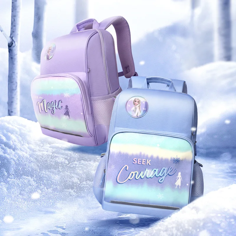 

Disney Children's School Bag Ice and Snow Qiyuan Large Capacity Breathable Primary School Students' School Bag Wholesale