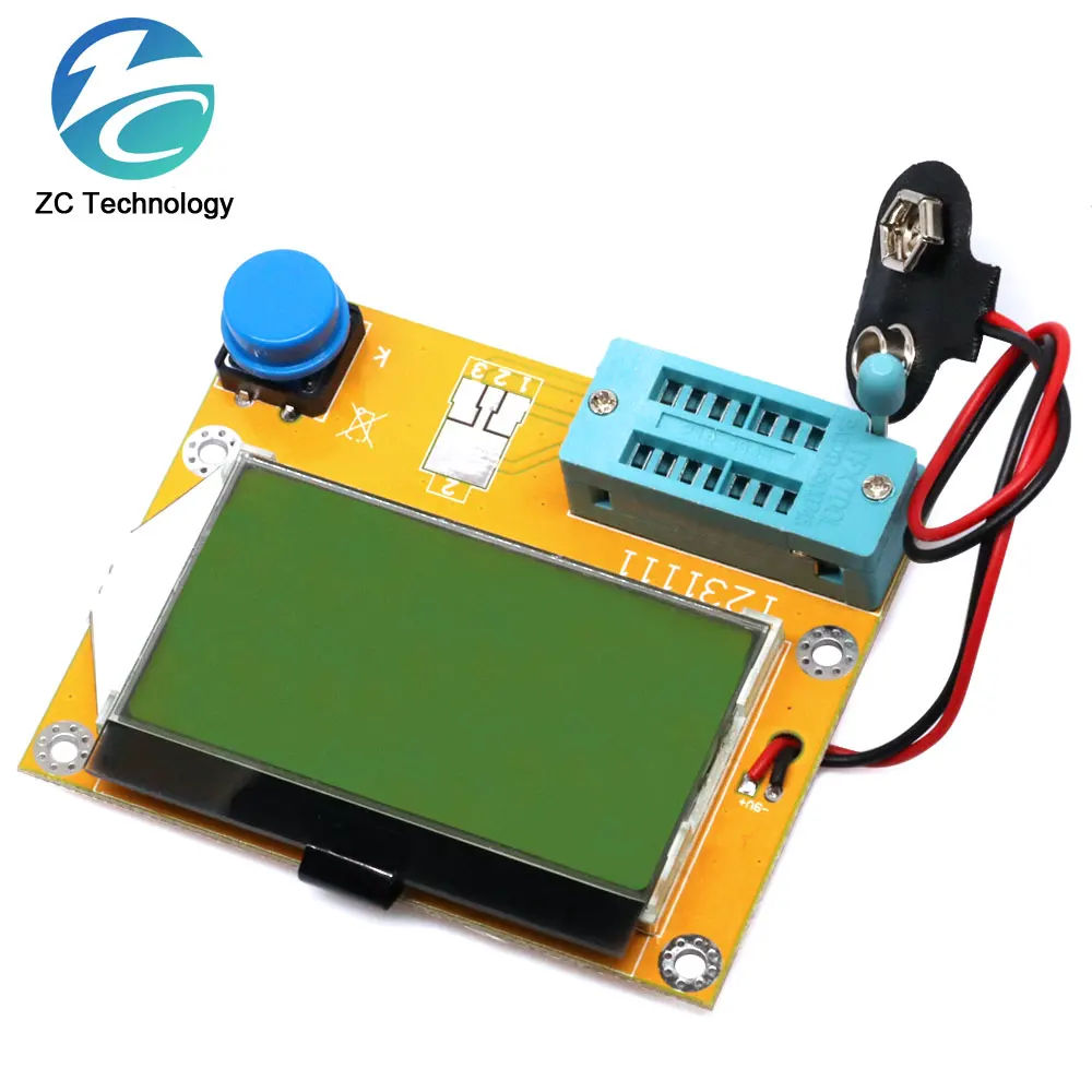 Testeur de transistors T4 avec pile installée dans son support, prêt pour RC