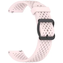 Breathable Silicone Sports Watch Band - 22/20 mm - 20mm Universal (Light Pink)