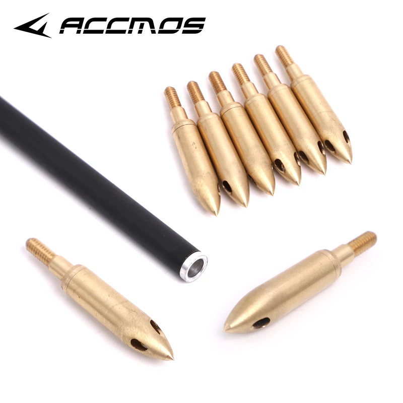 3/6/12Pcs Whistle Broadhead Arrowhead 130gn Copper Arrow Point Tips DIY Archey Hunting Shooting Accessory