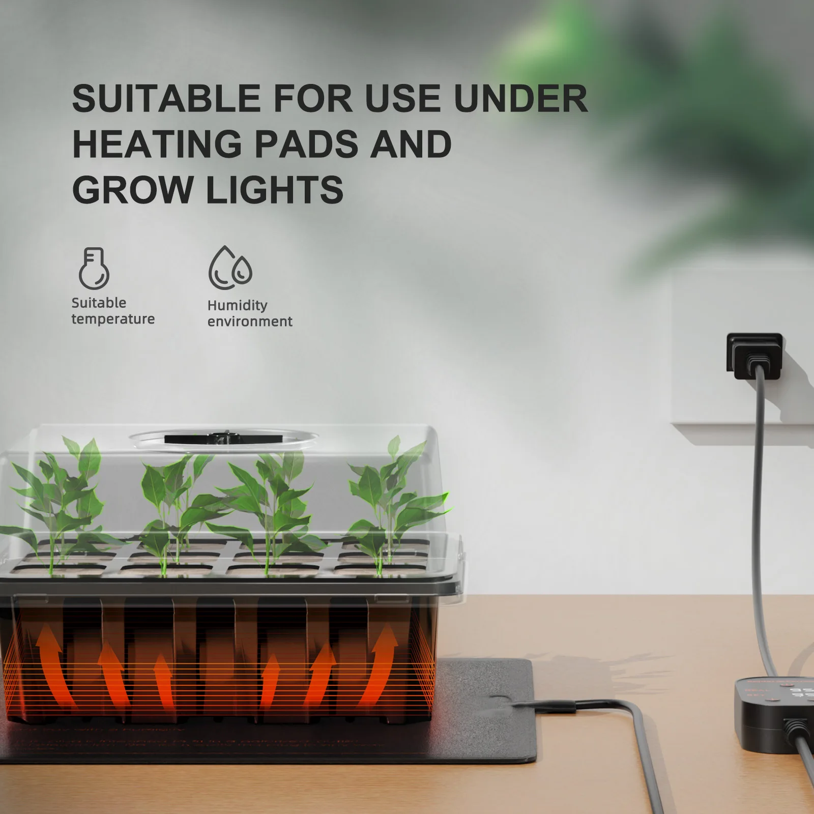 Spider Farmer Seed Starter Trays Seed Starting Kit Plant Growing Trays 4 Packs For Home Indoor Hydroponics Veg Plants