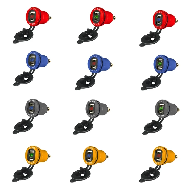 Motorcycle hella DIN USB Charging Plug 2x USB Phone Charger DIN hella Plug  2.1A - AliExpress