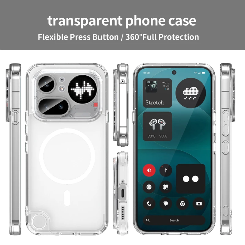 Magnetic Transparent Ultra-Thin Anti-Fingerprint Hard Case Bumper Cover