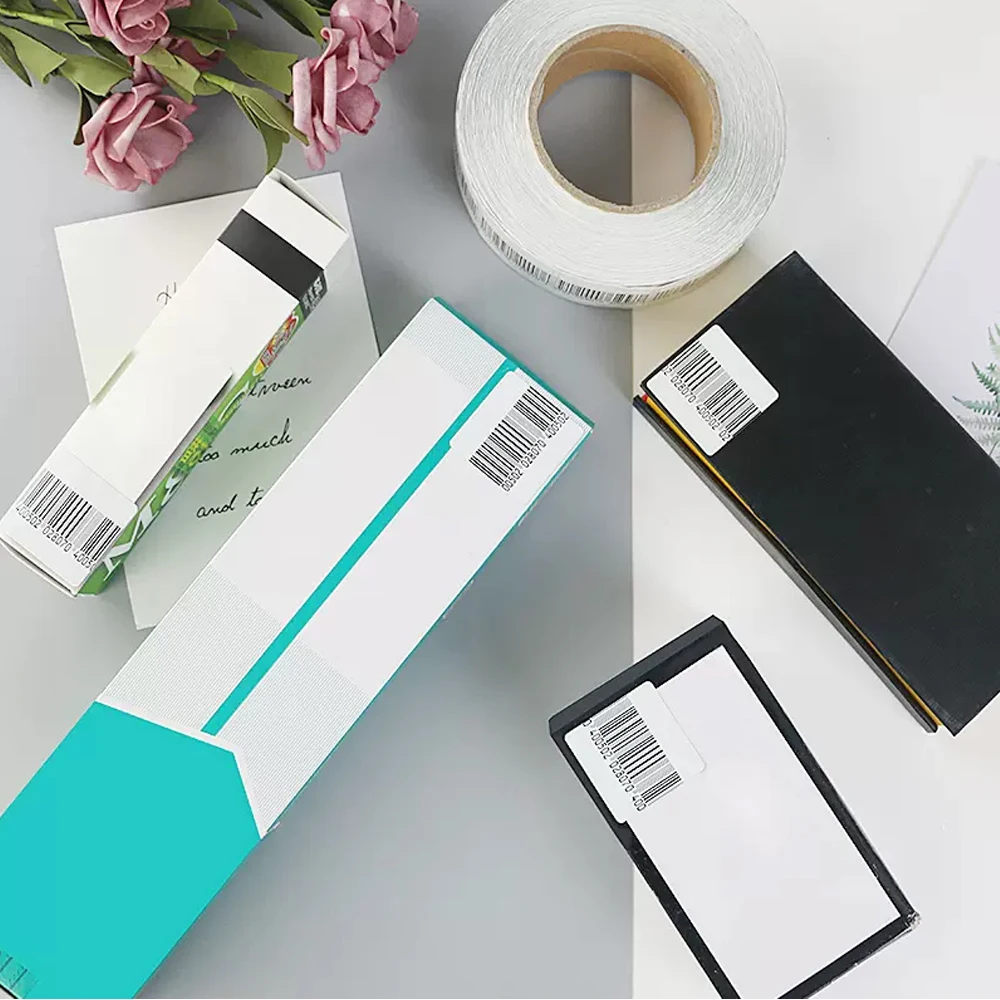 Security Tag Accessory 1000PCS RF 8.2Mhz Security Labels Sticker Square 1.5 X 1.5 Inch Barcode EAS Checkpoint Compatible EAS Loss Prevention