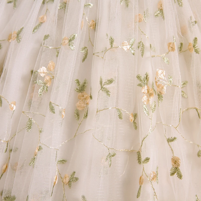 Women s Elegant Lace Sleeveless A-line Dress with Delicate Floral Embroidery and Mesh Overlay for a Princess Look