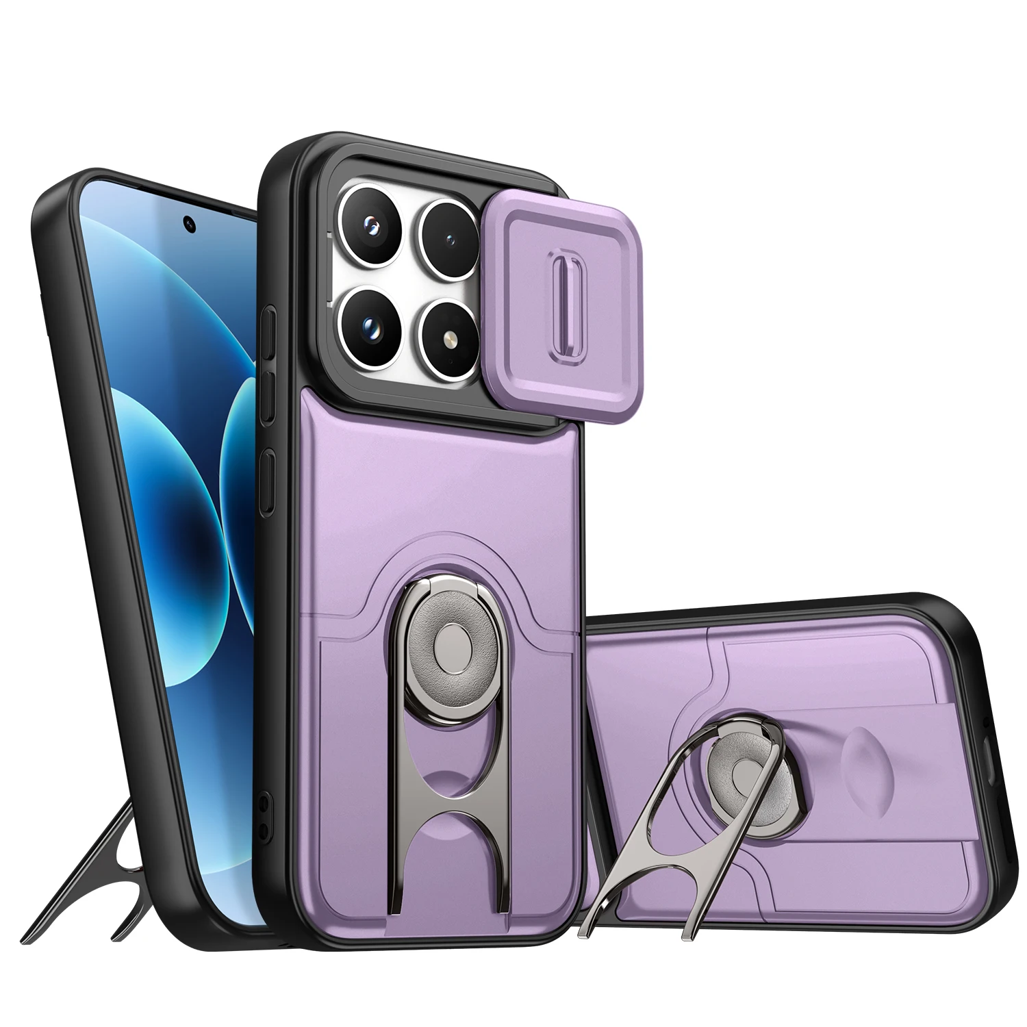 Matte Finish Military-Grade Protective Stand Case