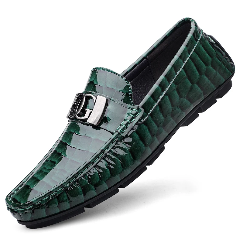 Spring Autumn Mens Patent Leather Shoes Men Loafers Luxury Slip On Loafer Shoes Size 38-45 Dropshipping 2