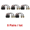 5pairs/10PCS 8MP 4K Video Balun Accessories Passive Twisted Pair Transmitter Coax converter BNC Connector Coaxial to UTP RJ45 1