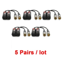 5pairs/10PCS 8MP 4K Video Balun Accessories Passive Twisted Pair Transmitter Coax converter BNC Connector Coaxial to UTP RJ45 1