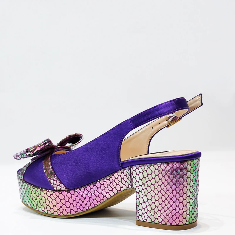 Fashion Top Italian Designers 2023 Luxury Round Toe Bright Diamond Bowtie Bling Summer Women's Platform Chunky High Heel Sandals