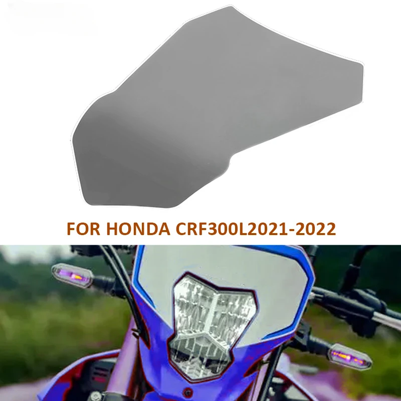 

Крышка передней фары для HONDA CRF300L CRF 300L 2021-2022, акриловый экран, защита для передней фары, аксессуары для мотоциклов