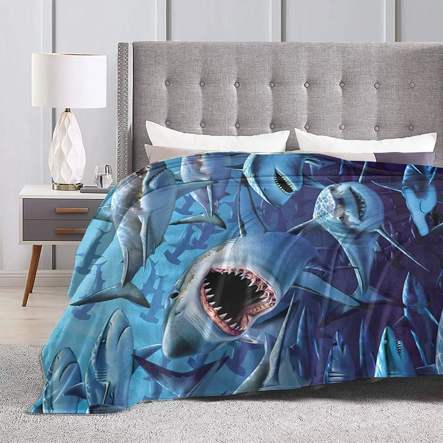 Blanket Shark Blankets Fleece Throw Blanket Ultra Soft Flannel Bed Blanket Warm Fuzzy Plush Blanket 50