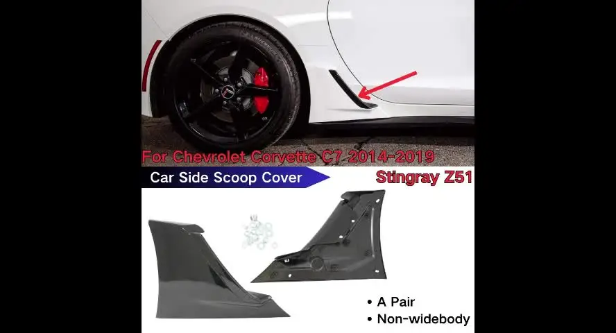 Пара автомобильных боковых вентиляционных отверстий крышка для Chevrolet Corvette C7 Stingray