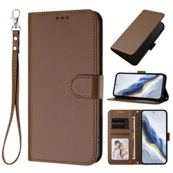 Premium PU Leather Wallet Case with Holder Stand and Flip Cover - M14 5G (Brown)