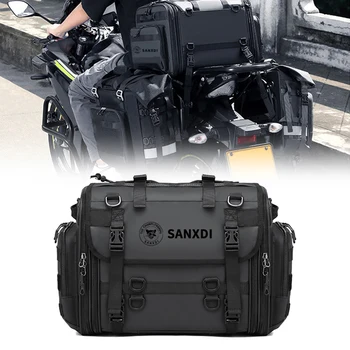 Borsa da viaggio per moto, borsa da bagaglio impermeabile, 40L-60L, espandibile, grande capacità, borsa da coda/baule/portapacchi per la maggior parte delle motociclette
