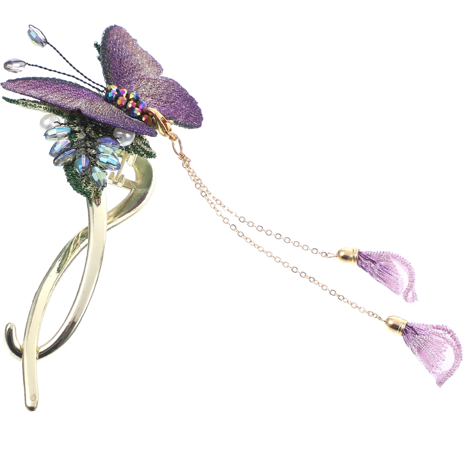 

Headgear Hair Barrette Clips Girls Barrettes for Womens Butterfly Pin Bun Accessories Teen Small Fine Gold Decor