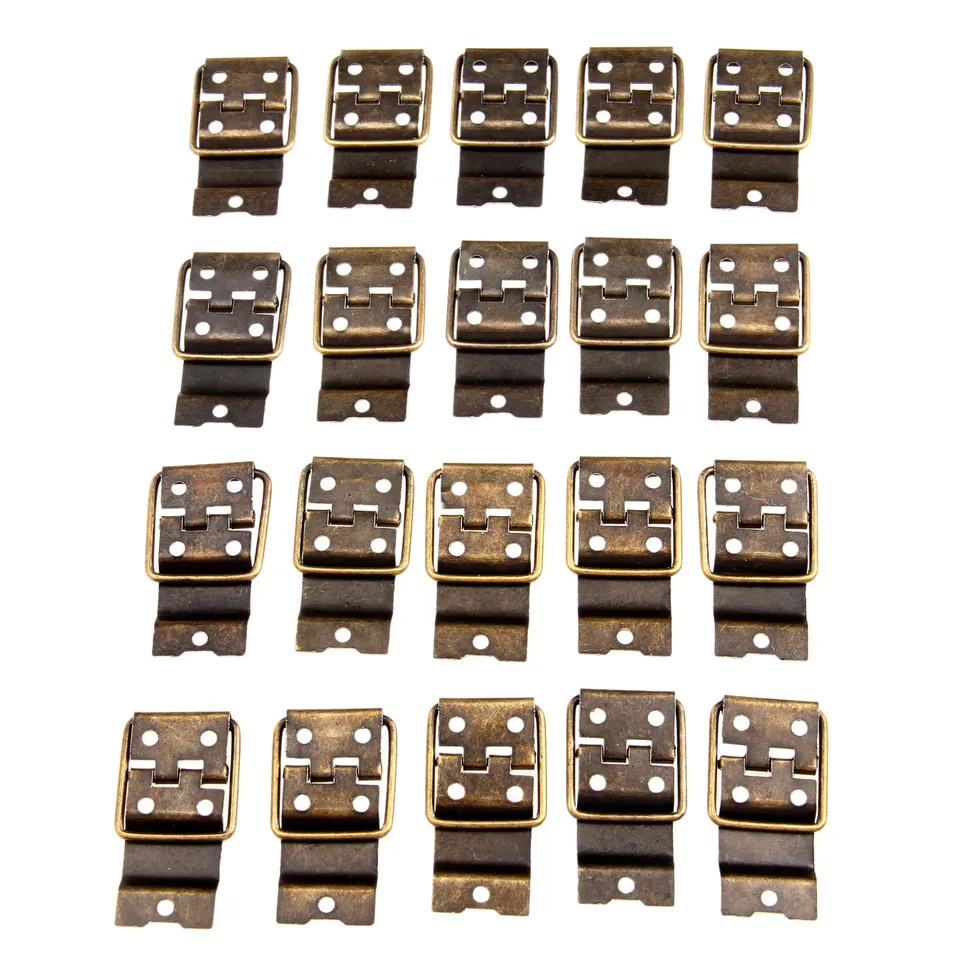 Kit 6 Dobradiças E Fechaduras Antigas Para Caixas De Madeira - Acabamento Bronze Antigo - Ideal Projetos DIY