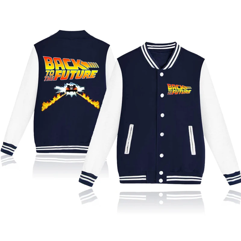 Heißer Zurück In Die Zukunft Baseball Jacke Mantel Mode Männer Frauen Hoodie Sweatshirts Tops Langarm Tasche Hoodies Jacken – Detail 5