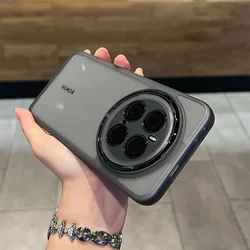 Candy Color Soft Silicone Shockproof Phone Cover with Clear Lens Protection Film for Honor Magic 6Pro (Black)