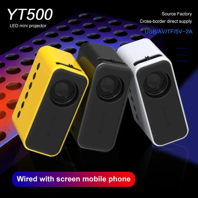 

Media Video Player Beamer Usb Audio Wifi Smart Tv High-speed Picture Portable With Corded Same Screen For 4k Movies Yt500