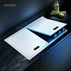 ASRAS Island Hidden Double Cover kitchen Sink Single Large Size 304 Stainless Steel 4mm Thickness Handmade Brushed kitchen Sinks 3