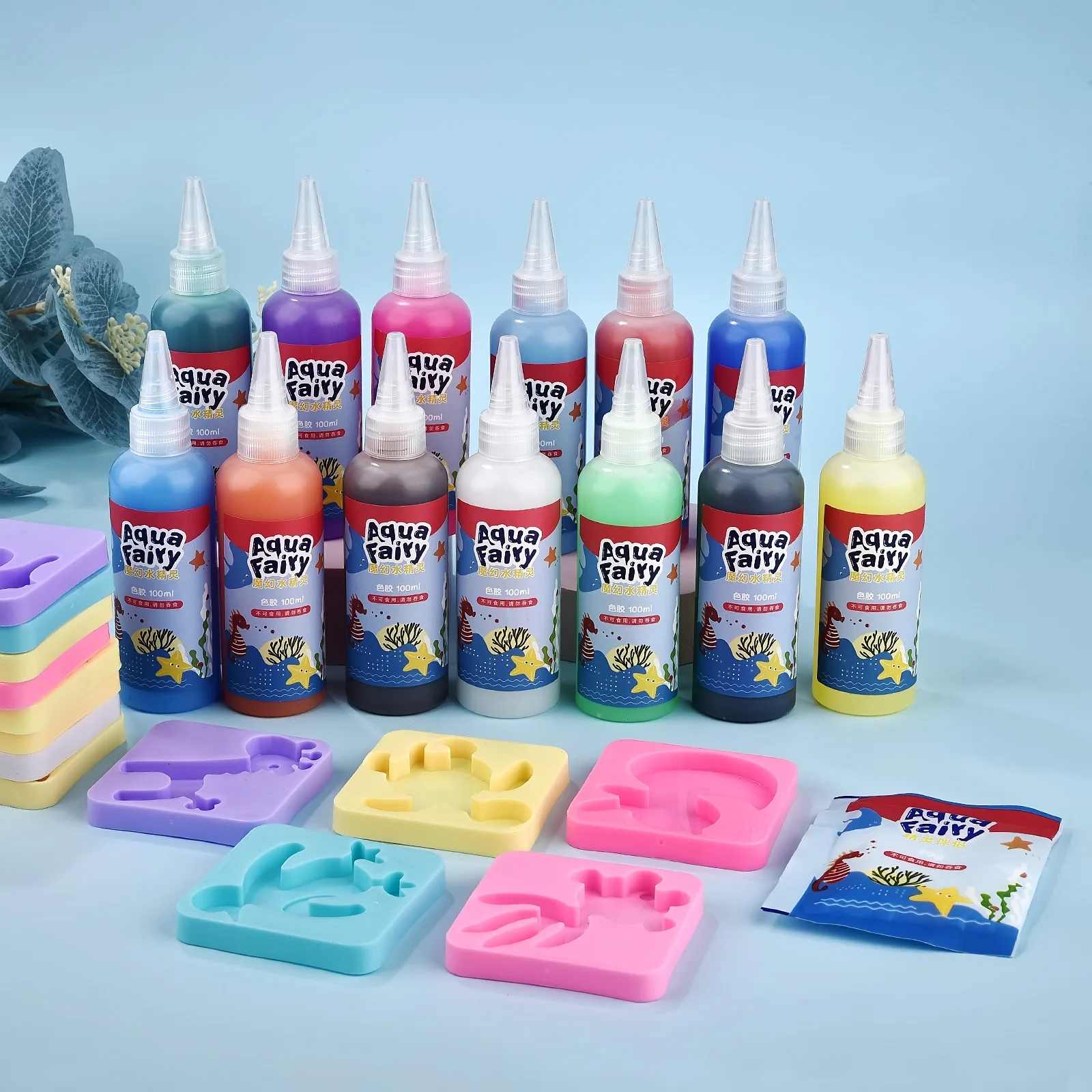 Kids Craft Toys DIY Craft Painting Stickers Montessori Education Origami Magic Water Elves Kit Set Handmade Gift