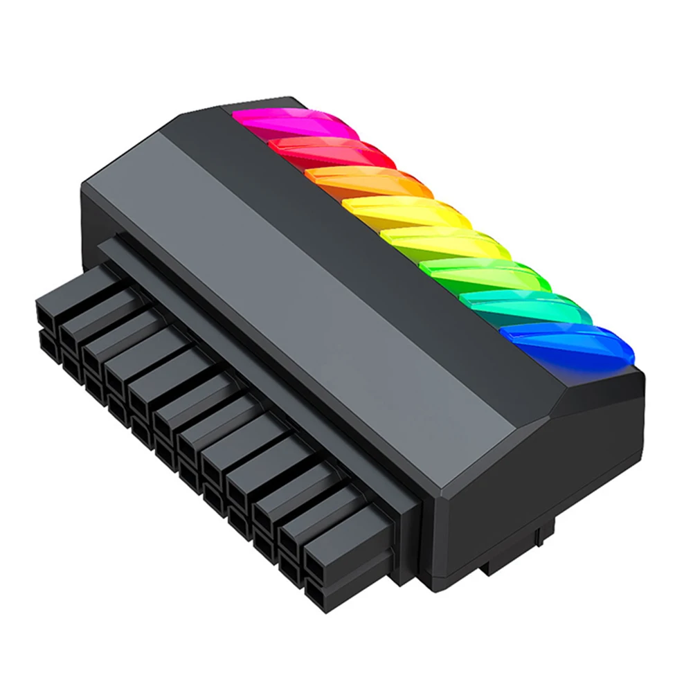 Cablecc Adattatore Alimentazione ATX 24 Pin Femmina-Maschio A 90 Gradi Per PC Desktop