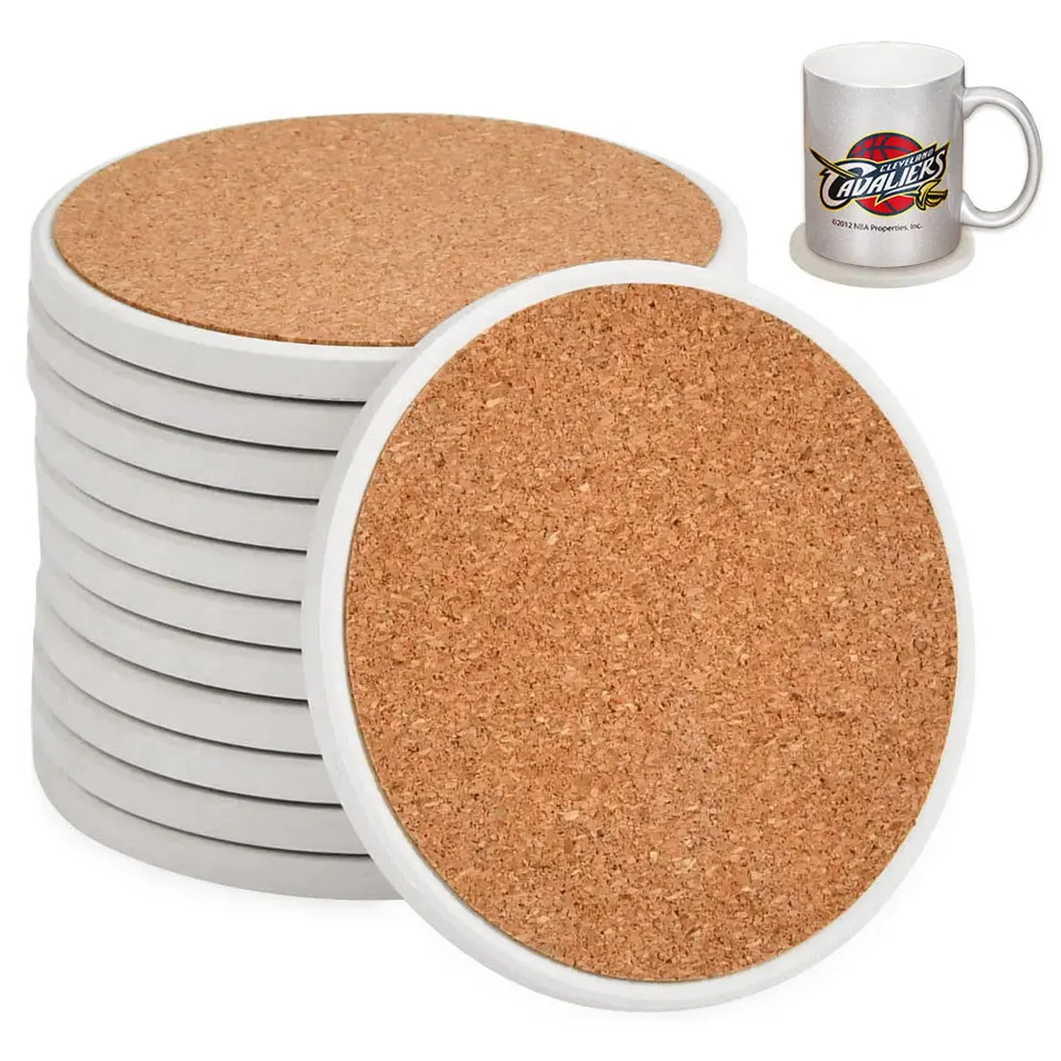 12-Pack Sublimation Coaster Blanks - 4x4 Inch Acrylic With Cork Backing For DIY Crafts & Gifts