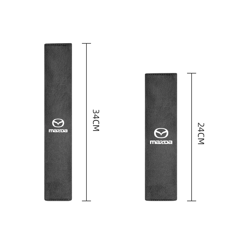 마쓰다 2 6 CX-5 CX-80 CX-70 CX-90 MX-30 CX-60 CX-50 CX-30 BT-50용 스웨이드 가죽 자동차 안전벨트 어깨 커버 2개