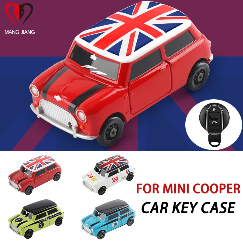 Auto Styling Abs Key Case Abdeckung Kette Union Jack für Mini Cooper Jcw  F54 F55 F56 F57 F60 Clubman Countryman Autozubehör