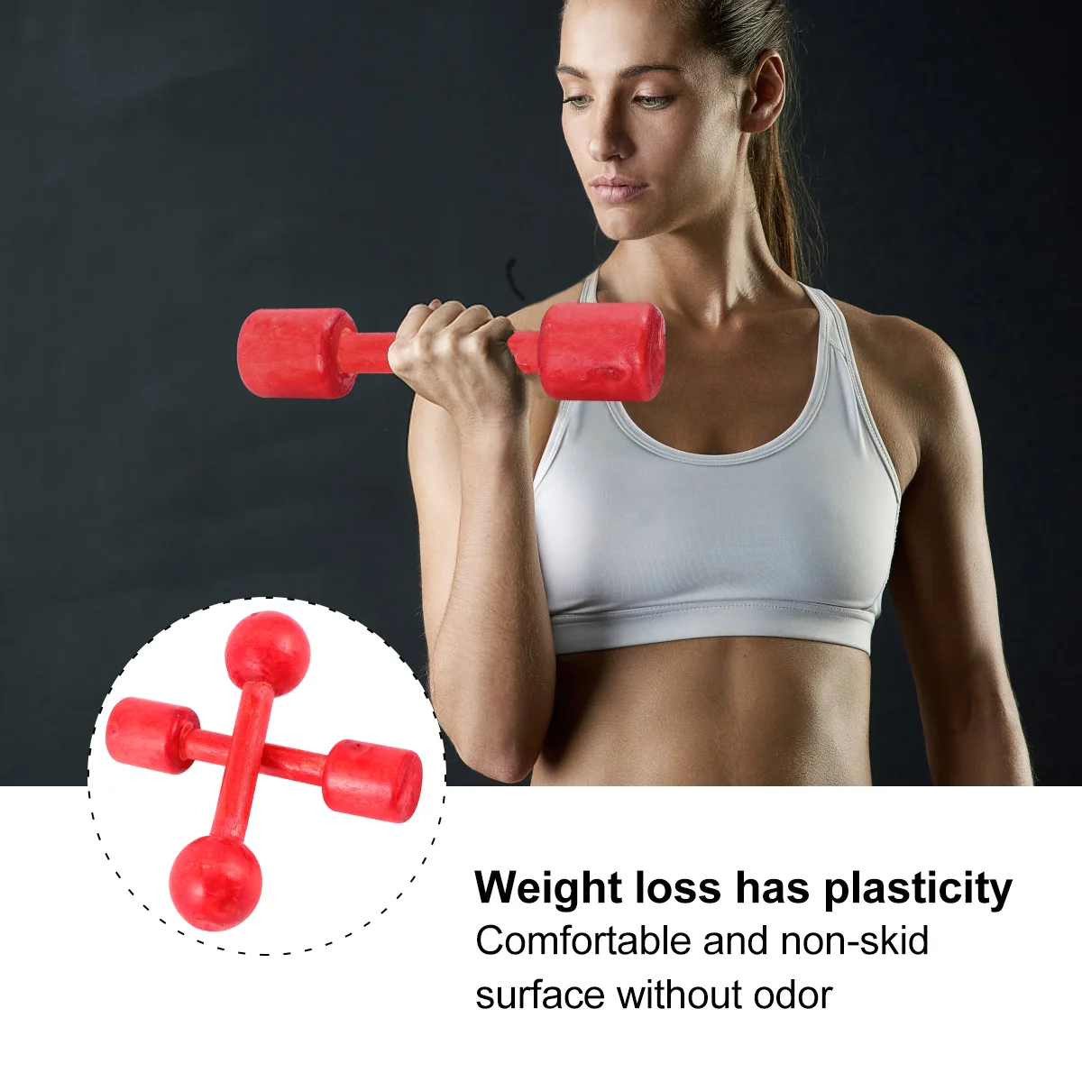 6 Pcs Wooden Dumbbell Children Exercise Toys for Kids Gymnastics Props Fitness Dumbells