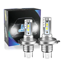 Enhanced LED Headlight Bulbs, H4 9003, 12000lm, CSP Fanless, Canbus, High & Low Beam, Pack of 2 (2pcs LED H4 White)