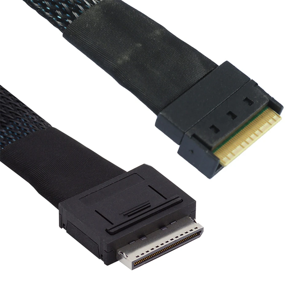 

Oculink PCIe PCI-Express SFF-8611 8i to SFF-8654 8i 8x Slimline SSD кабель для передачи данных 50 см