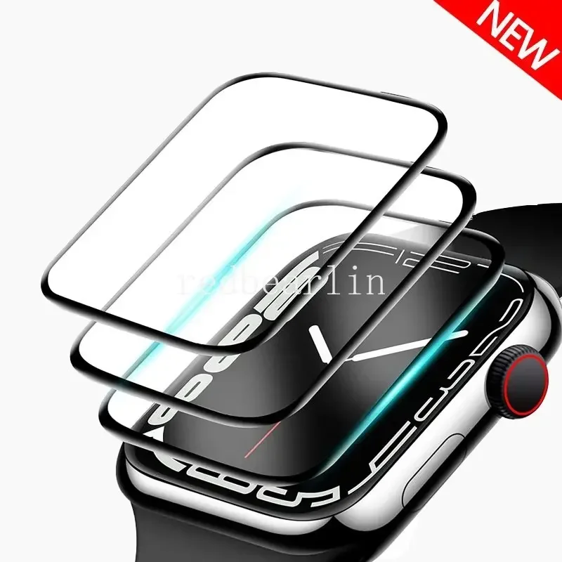 

100pcs Soft glass for Iwatch Ultra 49 waterproof screen protector for apple watch 8 7 6 SE 5 4 3 38MM 40MM 44MM 42MM 41MM 45MM