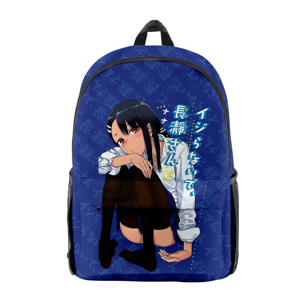 Classic Popular Funny nagatoro pupil Bookbag Notebook Backpacks 3D Print Oxford Waterproof Boys/Girls Casual Travel Backpacks